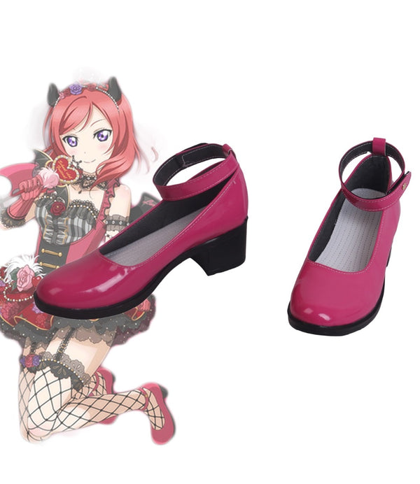 Love Live Little Devil Shoes Cosplay Love Live All Characters Shoes Kotori Honka Umi Nico Red Shoes Cosplay Custom Made