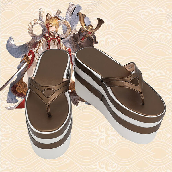 Granblue Fantasy Vajra Cosplay Shoes Platform Sandals Custom Made Any Size