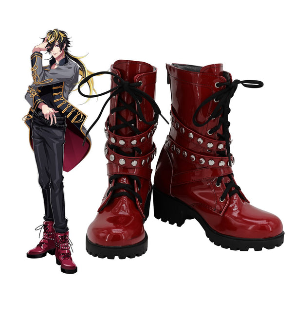 Hypnosisis Mic Divisions a Rap and Battle Jyushihi Aimonono Cosplay Boots Red Shoes Custom Made Any Size