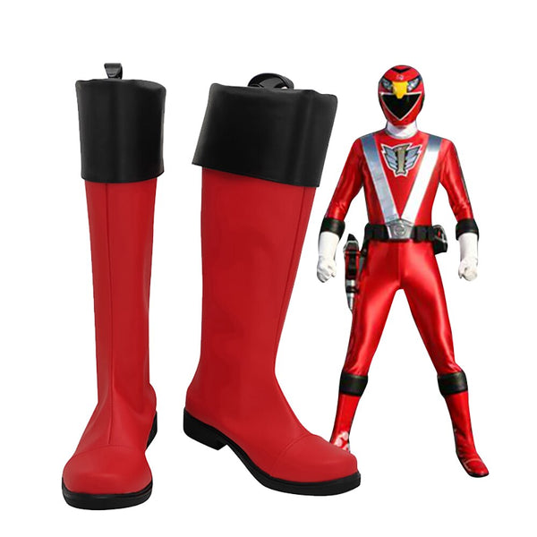 Enginene Sentaiai Go-ongerer Go-On Red Sosukeke Esumimi Cosplay Boots Red Shoes Custom Made