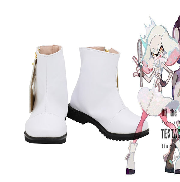 Splatoons2 Off the Hooks oh Pearls Cosplay Boots White Shoes Custom Made Any Size for Unisex