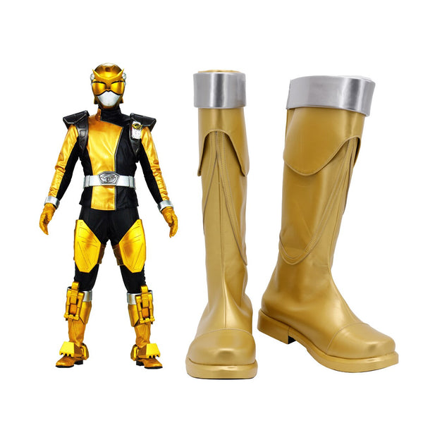 Tokumeiei Sentaiai Go-Bustersrs Beets Busterer Masatoto Jins Cosplay Boots Yellow Shoes Custom Made Any Size