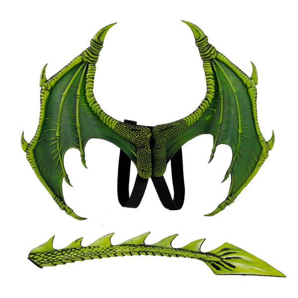 Animal Cospty Dragon Costume Purims Christmas Gift Carnival Party Kids Cosplay Set Wing and Tail Children's day faucet Costume