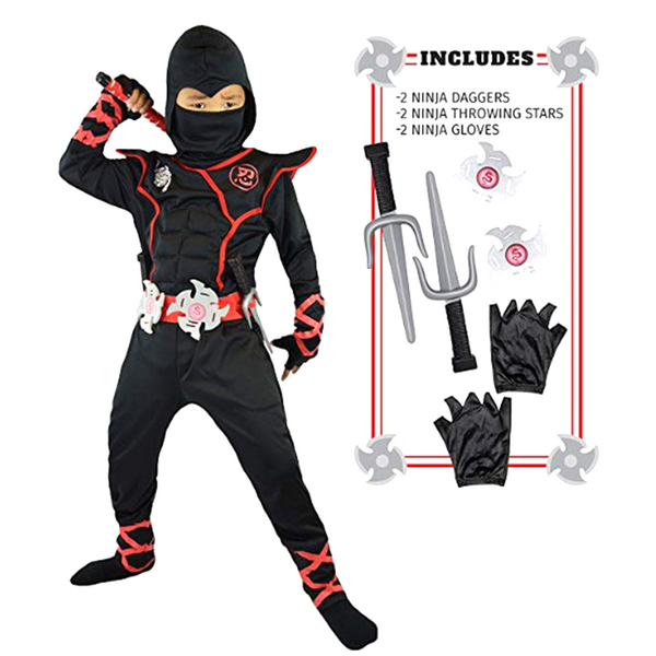 Ninja Costume Kids Ninjago-Costume Boy Girl Halloween Party Fancy Dress Superhero Ninja Cosplay Suit Clothes Set Gift