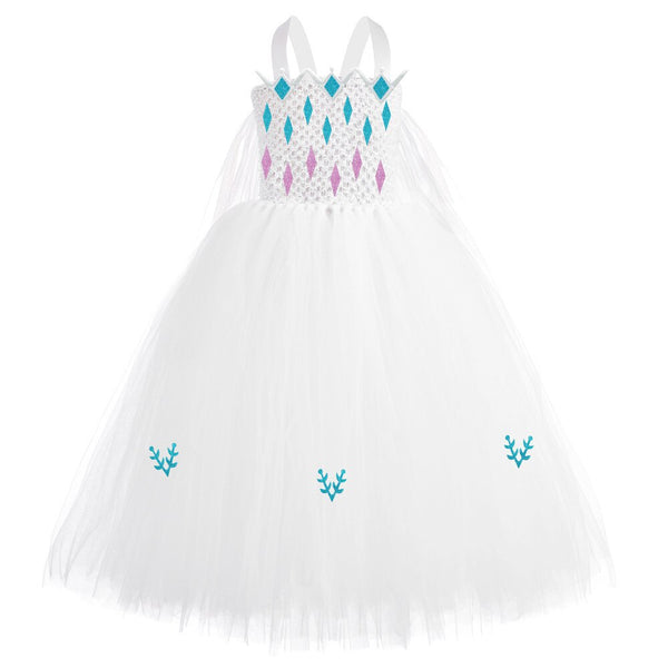 Phantasie Prinzessin Kleid Mädchen Kinder Weiß Prinzessin Cosplay Kostüm Karneval Festzug Geburtstag Ball Party Kleid Kleid für Kinder