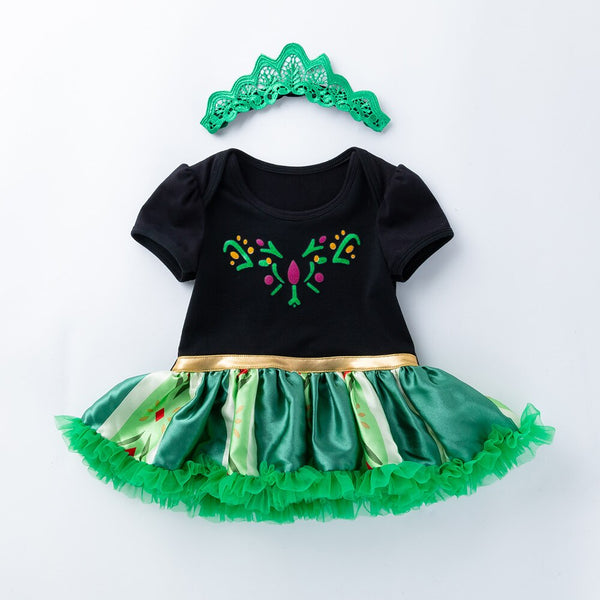 Sommer Stil Säuglingskleider für 0-24 Monate Baby Mädchen Cartoon Anna Kleid Neugeborenes Baby Prinzessin Party Wear Taufkleidung