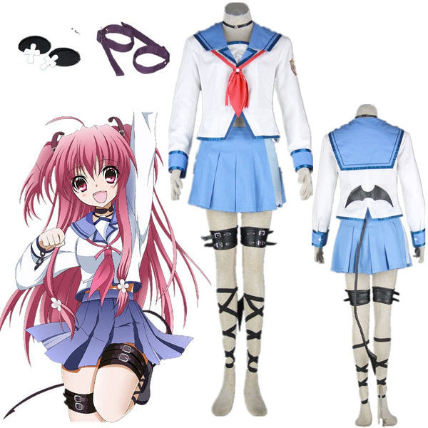 Angel and Beats Yui Halloween Cosplay Costume School Uniform Halloween