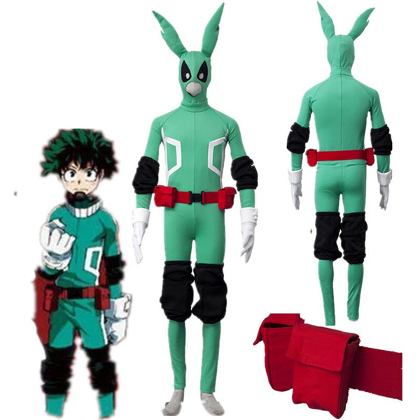 Anime Game Cosplay My Hero Academymy a battle for all Midoriyaya Izukuku Green one-piece costume Halloween