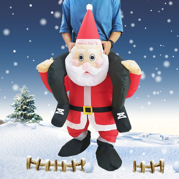 Christmas Gift Santa Claus Costume Adult Halloween Party Mascot Inflatable Costumes Fancy Role Play Disfraz for Man Woman