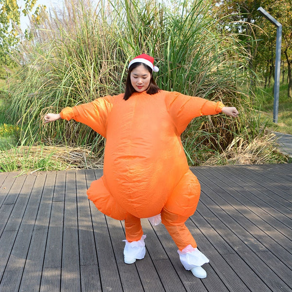 Inflatable Costume Roastst a Turkeys Game Cloth Adult Fun Blow Up Suit Halloween Cosplay