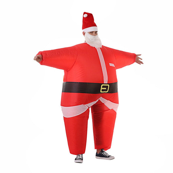 Christmas Party Santa Claus Suit Xmas Inflatable Costume Party For Adult Men Women Birthday Holiday Party Outfits