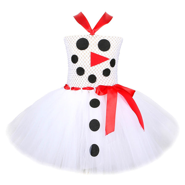 Niedlichen Cartoon Schneemann Tutu Kleid Baby Mädchen Weihnachten Urlaub Kostüm Für Kinder Prinzessin Kleider Tüll Kleider Kinderkleidung