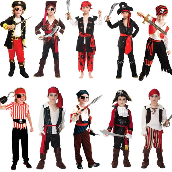 Halloween Junge Kinder Pirat Cosplay Kostüm Geburtstagsfeier Kinder Jungen Karneval Party Kleid Weihnachtsgeschenk