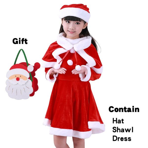 Santa Claus Costume Cosplay Christmas Boy And Girl Clothes Festival Clothes In New Year Unisex Party Suits Dress