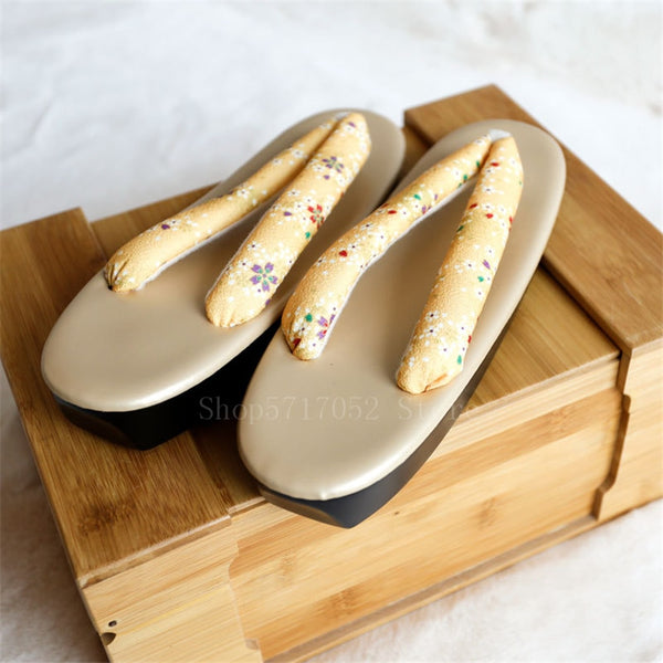 Japanese Woman Shoes Traditional Kimono Geta Geta Clogs Sakura Girl Flip Flops Geisha Costume Slippers Anime Cosplay Outdoor