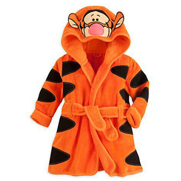 Kinder Neujahr Tiger Coral Fleece Bademantel Cosplay Nachtwäsche Pyjamas Bademantel Kostüm