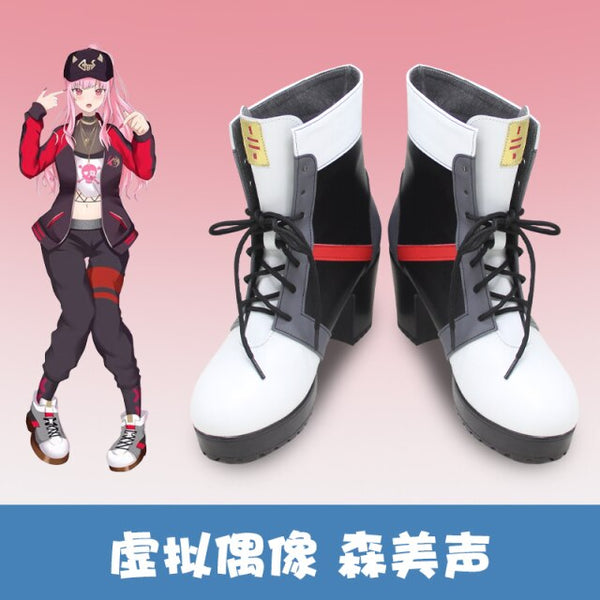 YouTuber Japanese Virtual VTuber Hololive Mori Calliope Customize Cosplay Shoes Boots Halloween Carnival Cosplay shoes accessori