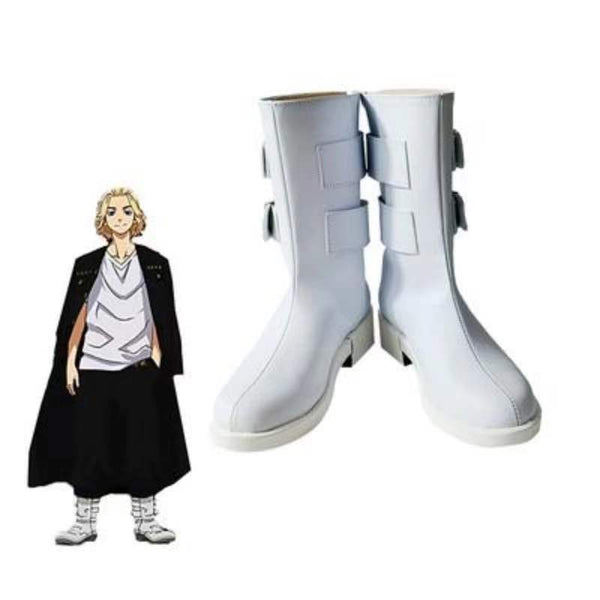 Tokyos Anime Revengersrs Sanono Manjiroro Mikeyey Cosplay Shoes Boots Halloween Costumes Accessory Custom Made size:35-46