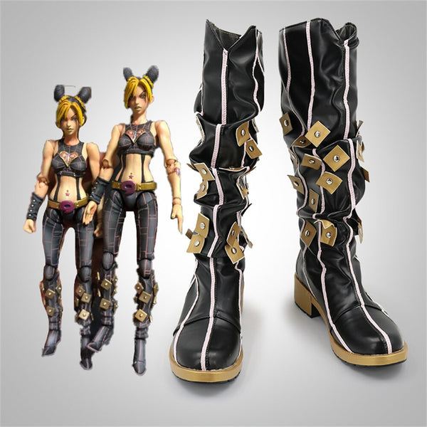 Jolynene Cujohoh Cosplay Shoes Boots Halloween Adult Party Boots Black Long Cosplay Costume Shoes Boots Carnival Costume Accessories