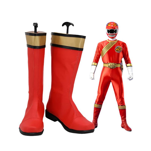 Hyakujuujuu Sentaiai Gaorangerer Gaos Red Boots Shoes Cosplay Custom Size Halloween