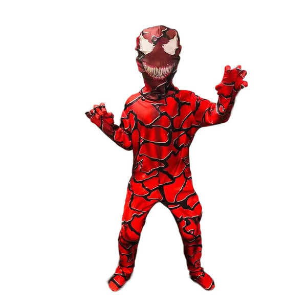 Carnage Costume Kids Cosplay Superhero Costume Boys Jumpsuit Suit Halloween Costume for Kids Carnival Party Dress Up