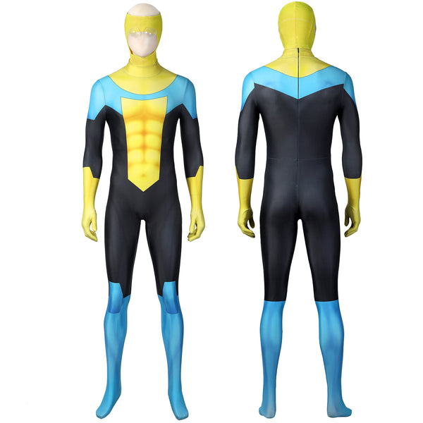 Cartoon Invinciblele Cosplay Costume Superhero Marks Graysonon Bodysuit Halloween Masquerade Cool Print Zentai Clothing