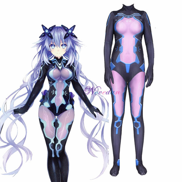 New Anime Game Hyperdimensionon Neptuniaia Cosplay Costume Sexy Women Girls Purple oh Hearts Neptunene Zentai Suit Bodysuit Jumpsuit