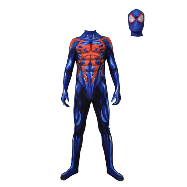 Halloween 2099s a Superhero Cosplay Costume Boys Blue Red Bodysuit Zentai Full Body Suit Adult Kids