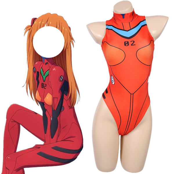 EVAs Asukaka Langleyey Soryuyu Cosplay Costume Sexy Bodysuit Women Swimming Suit Jumpsuit Zentai Swimsuit School