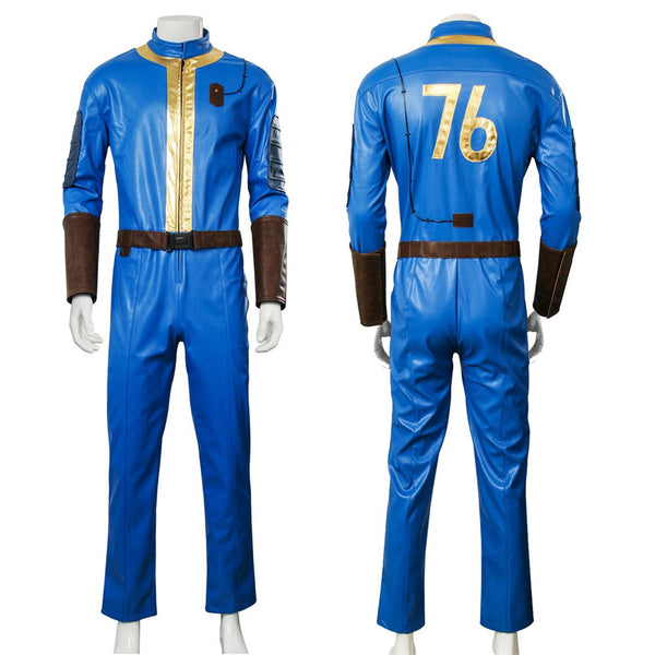 Spiel Fallout 4 Fallout 76 Vault 76 PC Cosplay Kostüm Sole Survivor Anzug Zentai Overall Halloween Karneval Cosplay Kostüm