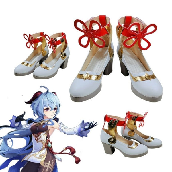 Anime Game Genshin Impact Ganyu Cosplay Shoes Genshin Impact Cosplay Ganyu Shoes High-heeled Shoes Women Cosplay Shoes Game