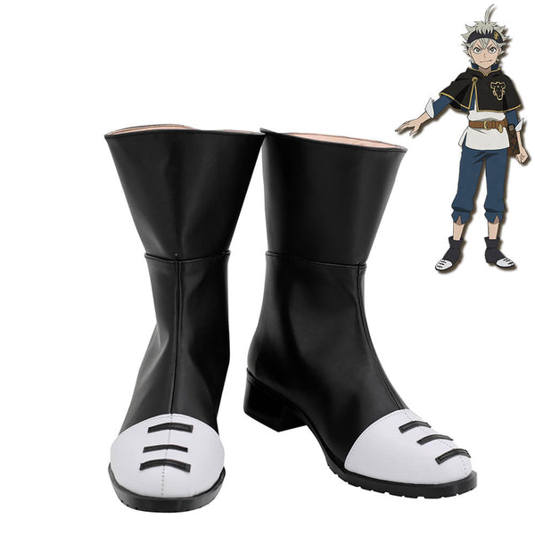 Black C Clover Asta Shoes Cosplay Men Boots