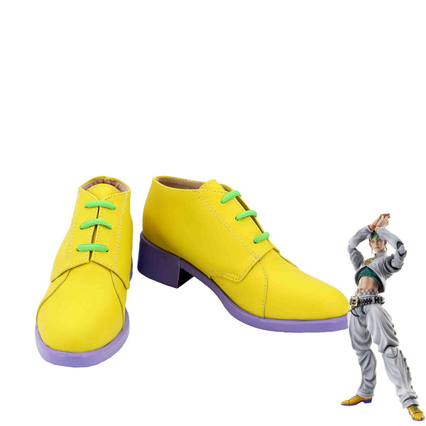 JoJo cos Bizarrere Adventurere Rohanan Kishibebe Yellow Shoes Men Cosplay Boots Customized Size