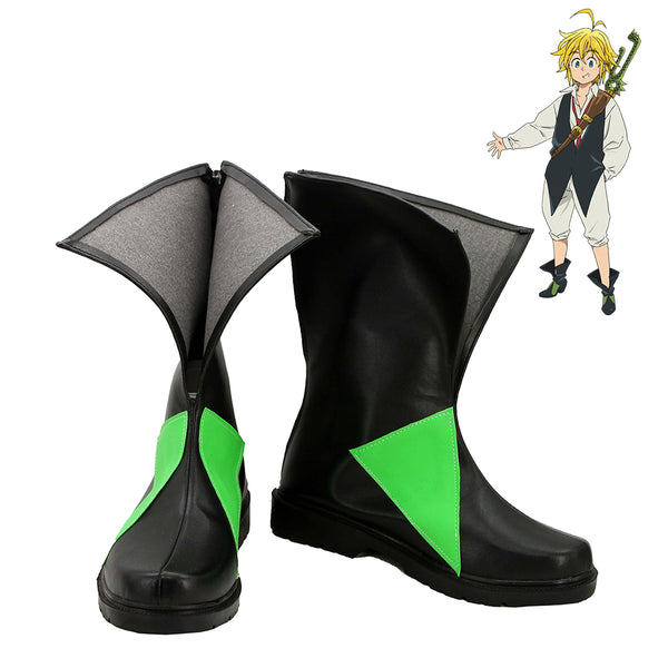 The Seven a Deadly Sinsns Meliodasas Shoes Cosplay Men Boots