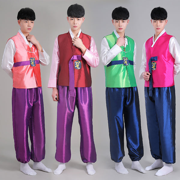 Men Korean Clothing Hanbok Male Korea Traditional Costume Korean Clothing For Men Performance Cosplay Costumes  4 Color SL1572