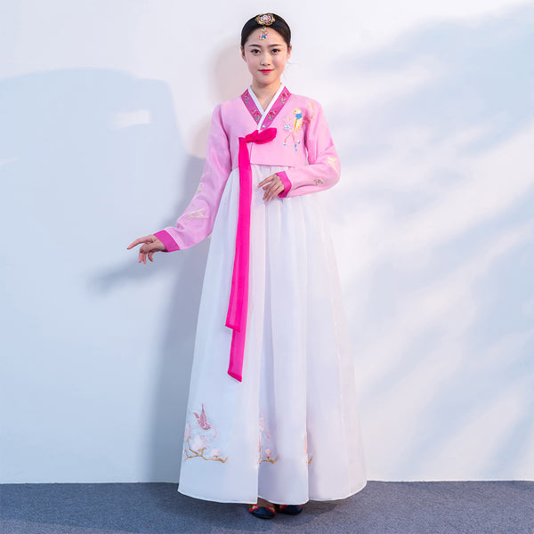 Hanbok Korean Clothing Traditional Embroidery Costume Hanbok Korean Traditional Dress National Women Performance Costumes SL1531