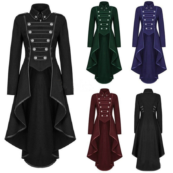 Middle Ages Steam Punk Style Female Pirates Halloween Cosplay Costumes Victorian Gothic Medieval Jacket  Woman Tuxedo SL1820