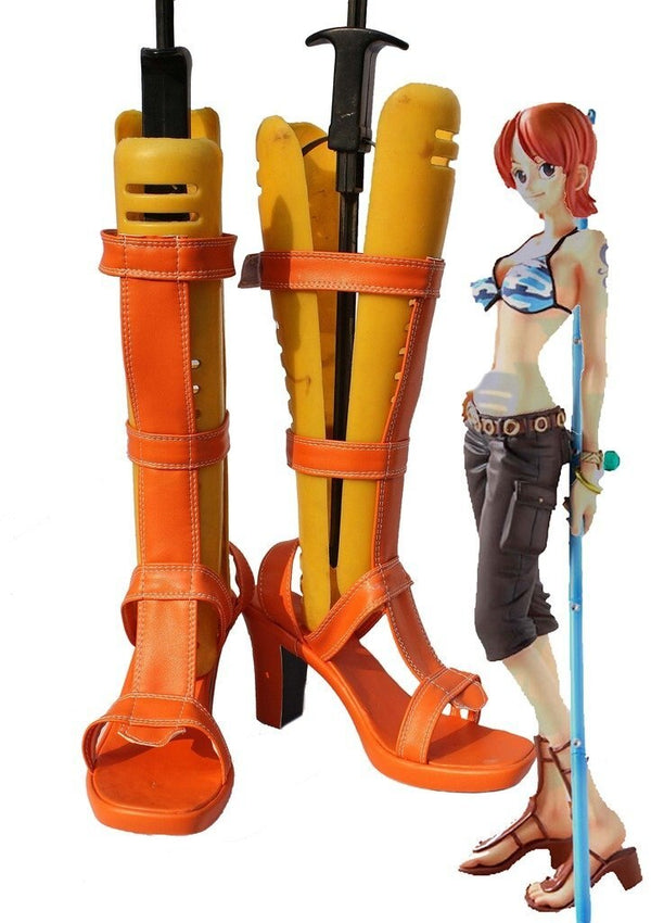 One Piece Anime Nami Cosplay Shoes Boots Custom Made