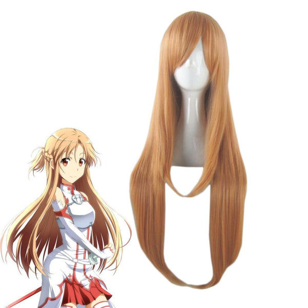 Anime Sword my Art and Online Yuukiki Asunana Long Wig Cosplay Costume SAOs Yukiki Asunana Women Synthetic Hair Halloween Party Wigs