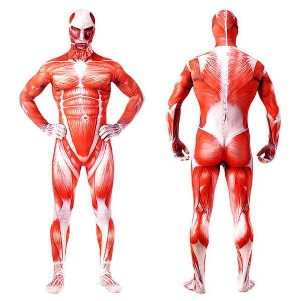 Anime Zentai Jumpsuit Attack Titan Cosplay Costume Shingeki Kyojin Unisex One Piece Outfits Bodysuit For Adluts