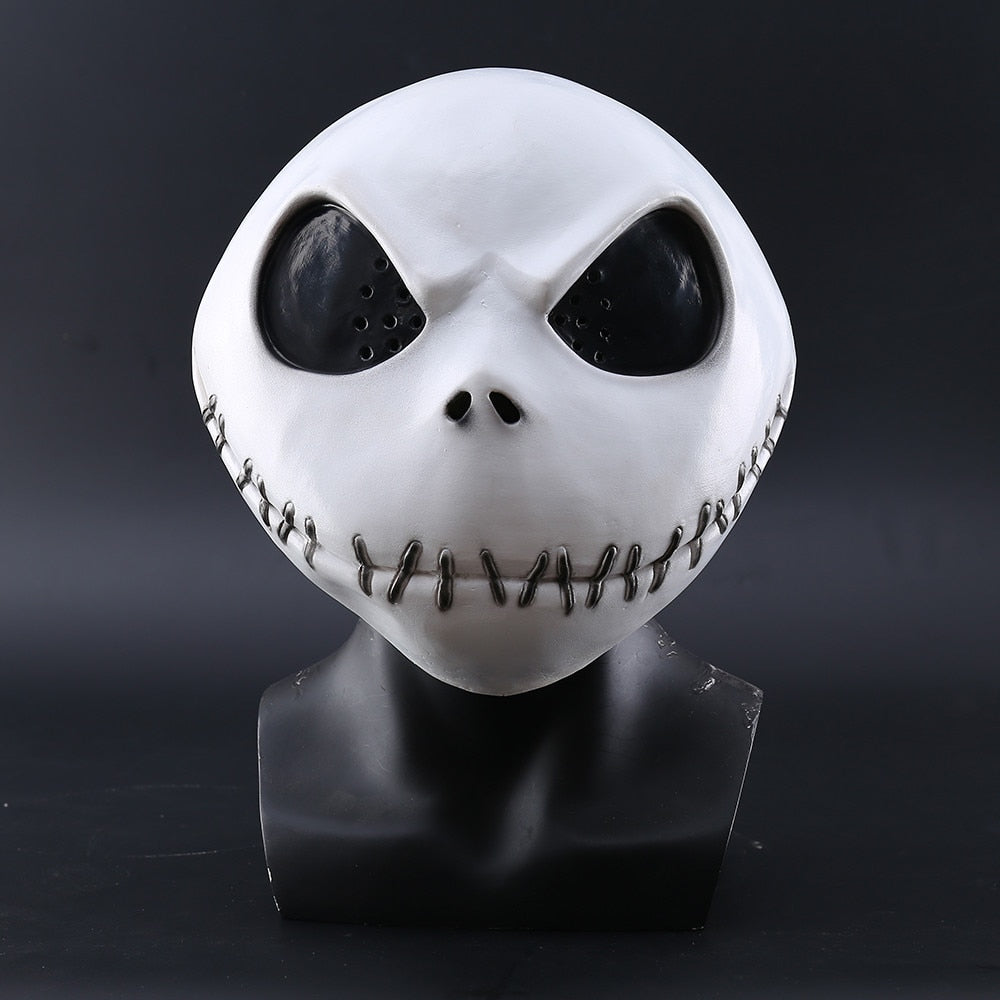 The Nightmares Christmas Jack Skellington White Latex Mask Movie Cospl ...